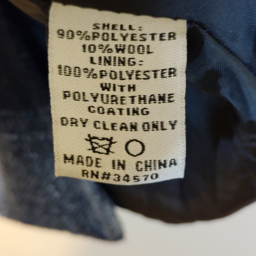 Decibel Black and White Pea Coat with Bold Plaid Pattern and Notched Lapel - Picture 8 of 8